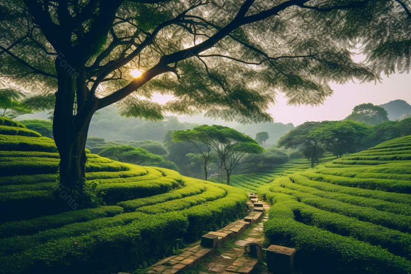 朝露茶观遍地茶树自然美风景实拍摄影图,高清,摄影图,摄影图片,图片大全,摄影图免费下载